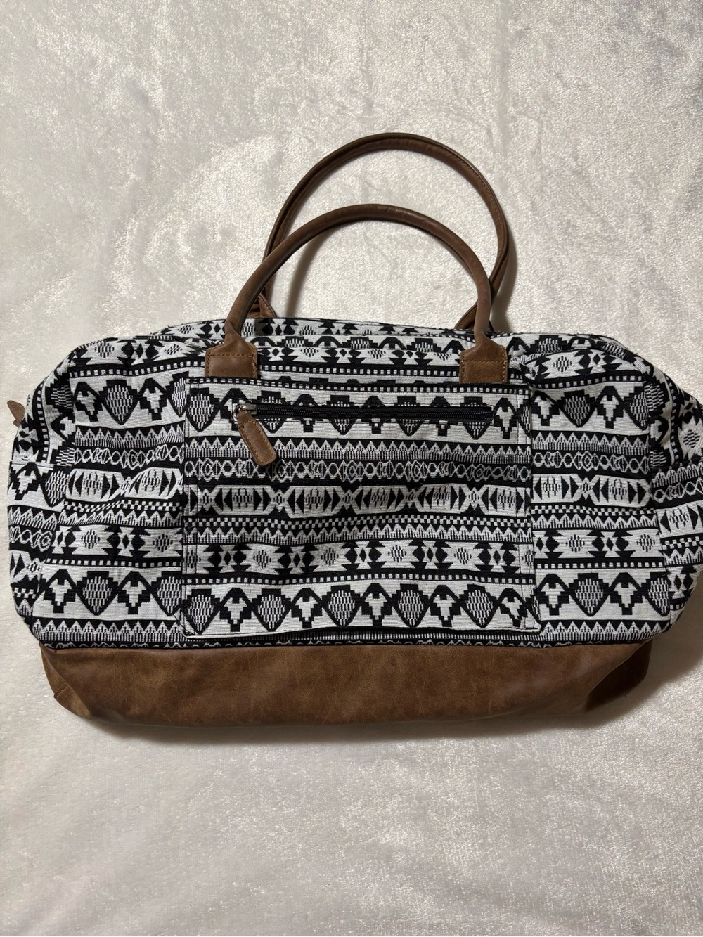 Canvas Weekender Bag with Shoe Compartment